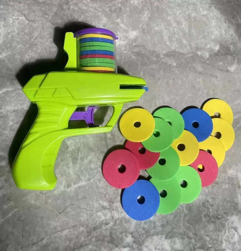 Foam Flying Disc Launcher/Shooter for Outdoor or Indoor Games