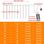 LED Curtain USB Power Fairy Lights for Holidays or Fun Rooms, Remote Control