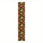 Autumn Harvest Linen Table Runner Fall Thanksgiving Pumpkin Printed Table Runner Outdoor Garden Party Kitchen Dining Table Decor