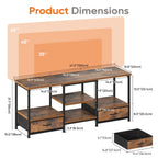Media Console with Storage Shelves, 2 Sizes
