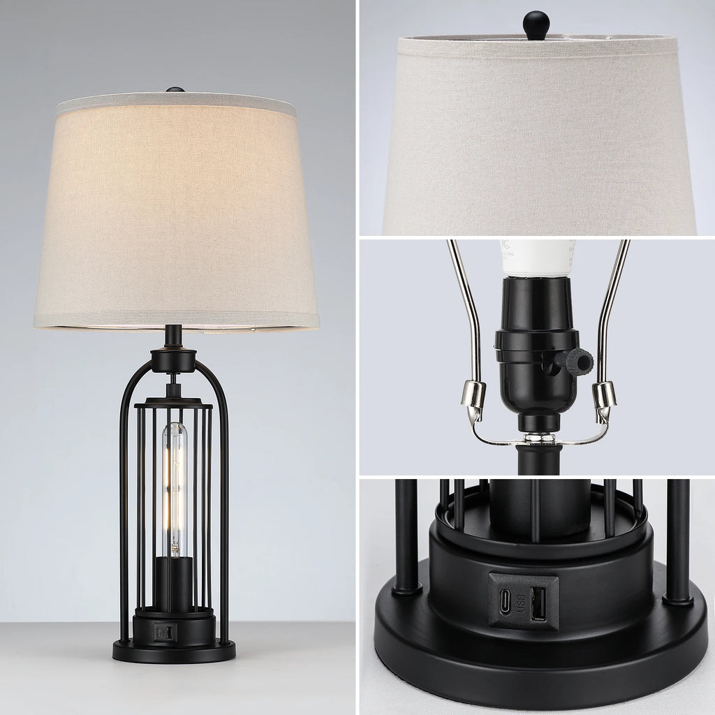 26 inch  Modern Dual LED European Table Lamp