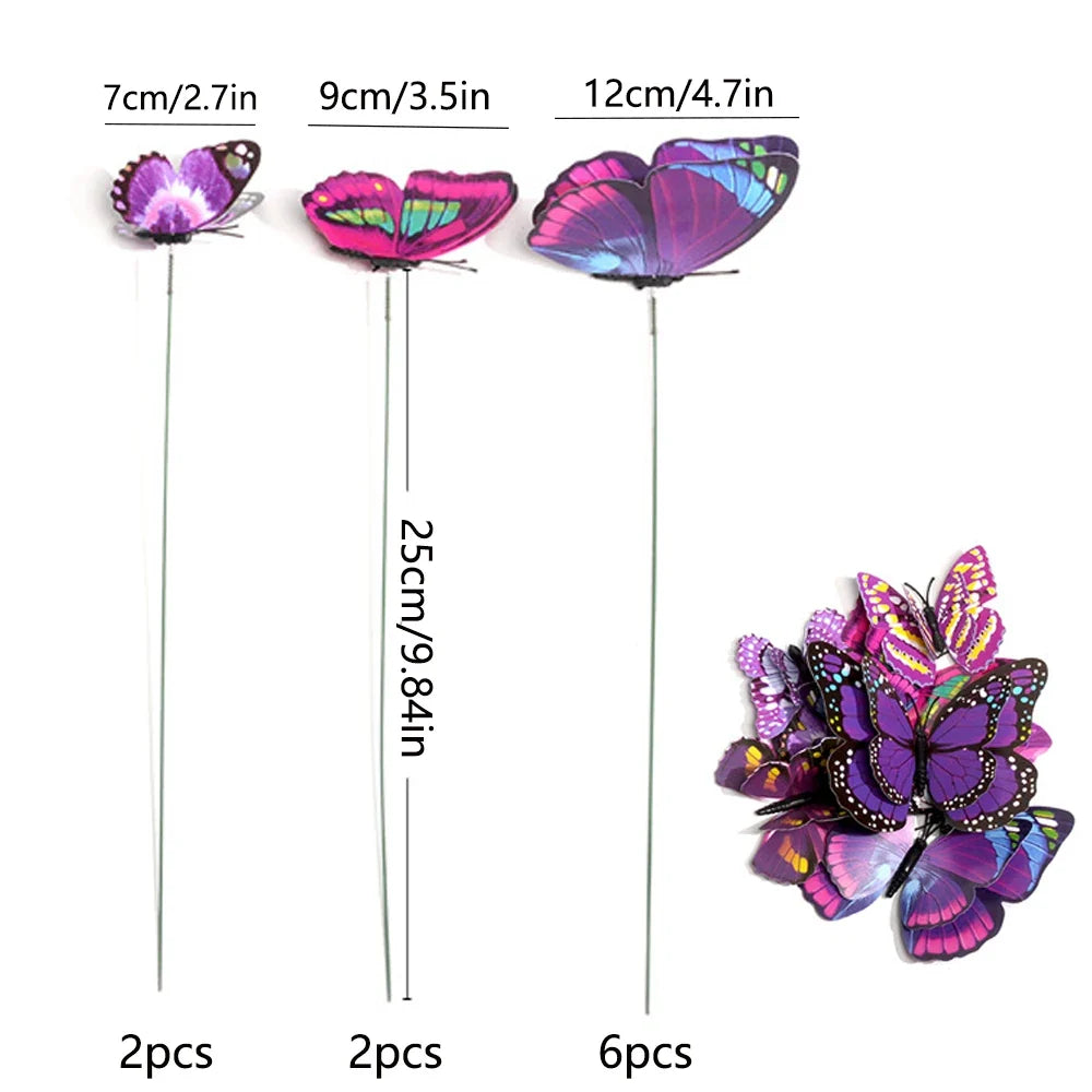 10pcs Large Butterfly Garden Yard Planter