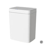 Smart Bathroom Trash Can Automatic Bagging Electronic Trash Can White Touchless Narrow Smart Sensor Garbage Bin Smart Home 4 Gallon(15L)