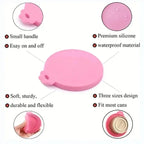 2PCS Reusable Airtight, Silicone Pet Food Can Cover with Spoon | Dog and Cat Food Storage