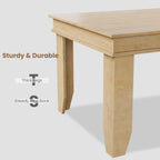 Farmhouse Wooden Dining Table For 4-6