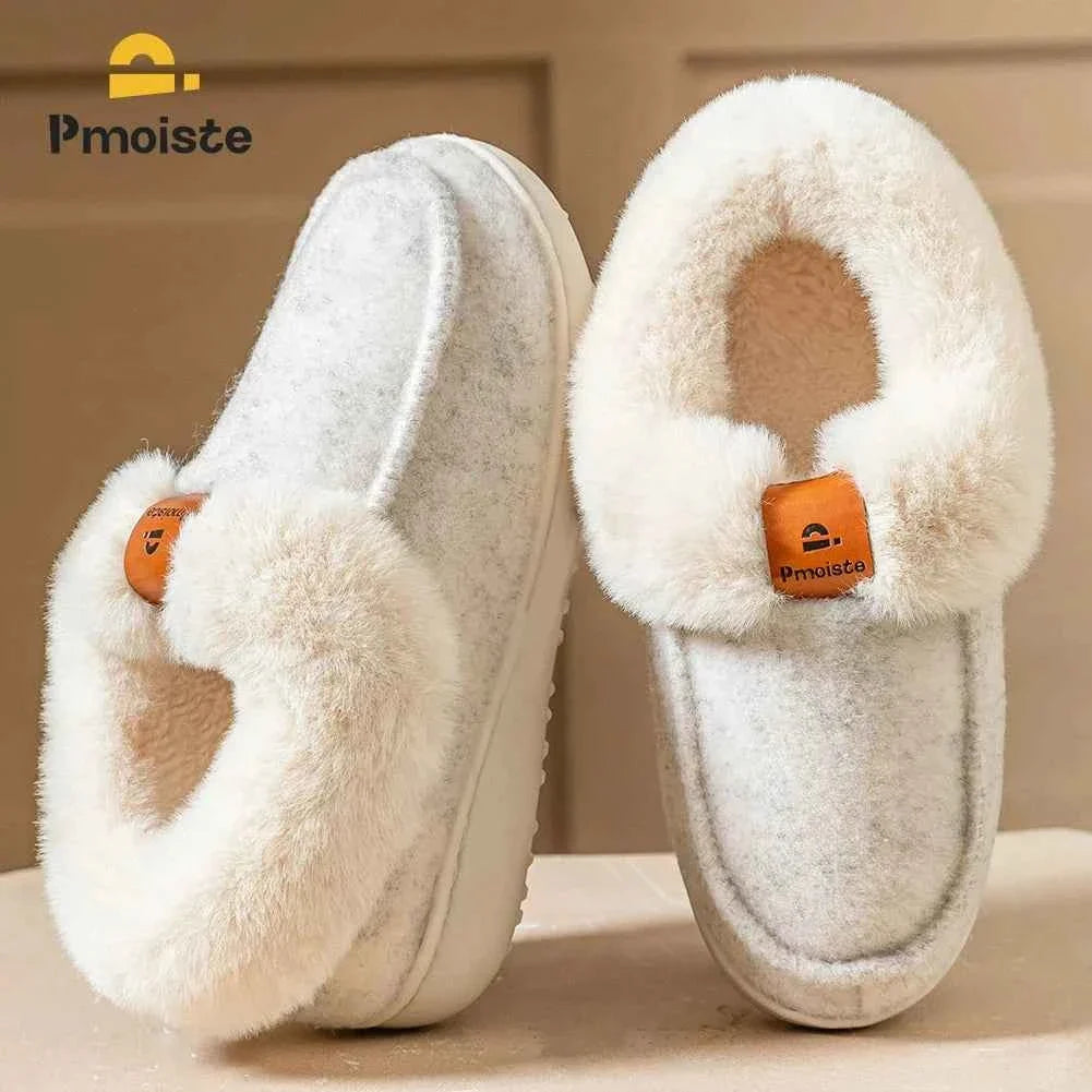 Warm Cozy Platform Wedge Memory Foam Slippers