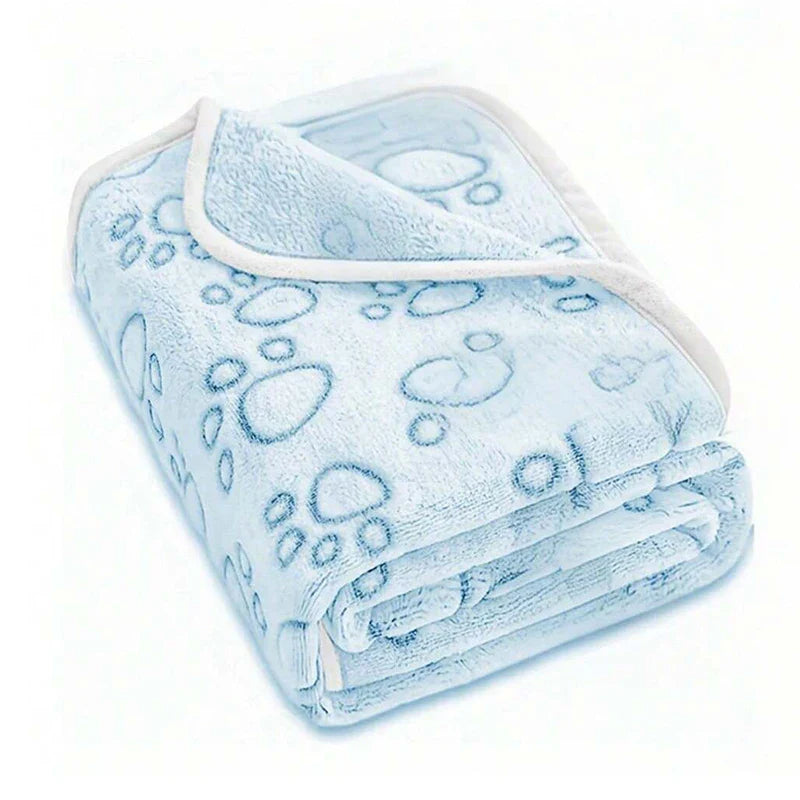 Ultra-Soft Paw Print Dog Blanket | Cozy Machine Washable Pet Bed Pad