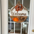 Welcome Fall Door/Wall Sign With Bow