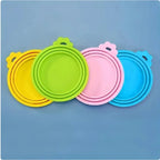 2PCS Reusable Airtight, Silicone Pet Food Can Cover with Spoon | Dog and Cat Food Storage