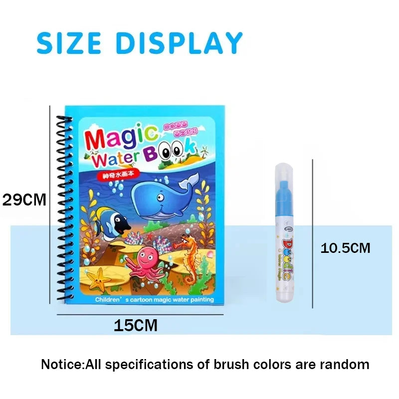 1pc Children's Reusable Water Drawing Book | Mess-Free Magic Coloring Pad