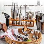 Luxe Cocktail Shaker & Bartender Kit W/ Stand