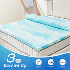 2" Memory Foam/Gel Breathable Cooling Mattress Topper