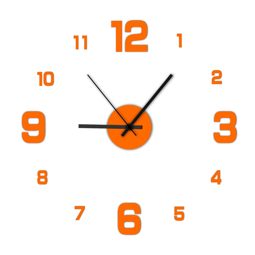 DIY Frameless Wall Clock | Silent Decorative Clock for Living Room