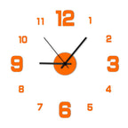 DIY Frameless Wall Clock | Silent Decorative Clock for Living Room