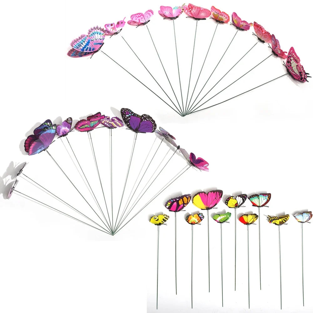 10pcs Large Butterfly Garden Yard Planter