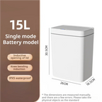 Smart Bathroom Trash Can Automatic Bagging Electronic Trash Can White Touchless Narrow Smart Sensor Garbage Bin Smart Home 4 Gallon(15L)