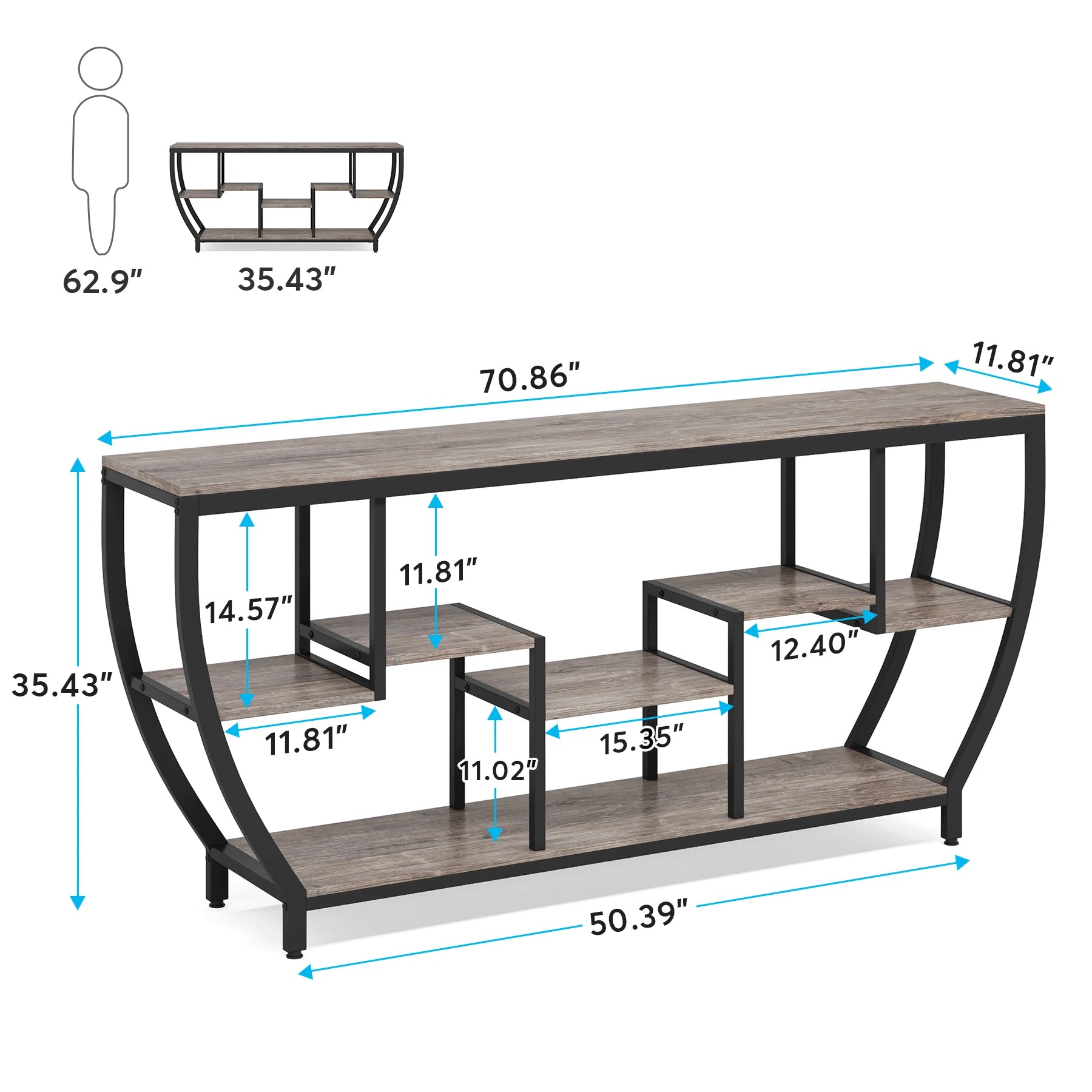 70.9" Sofa/Console/Entryway Table TV Stand