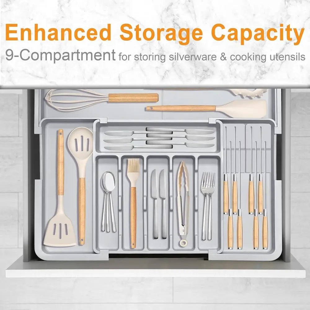 Adjustable Kitchen Utensil Organizer, 2 Knife Blocks