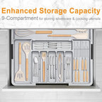 Adjustable Kitchen Utensil Organizer, 2 Knife Blocks