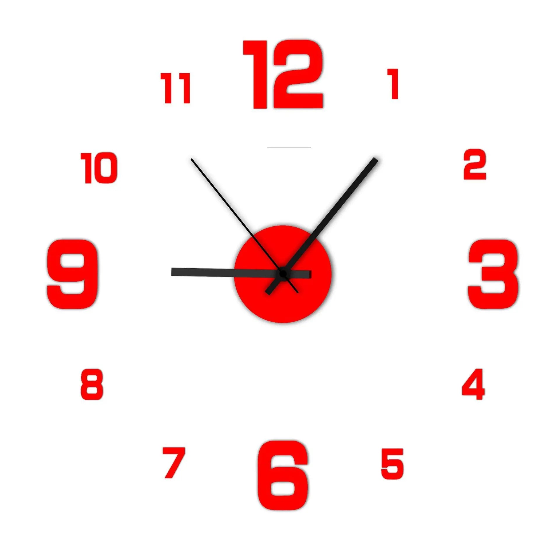 DIY Frameless Wall Clock | Silent Decorative Clock for Living Room