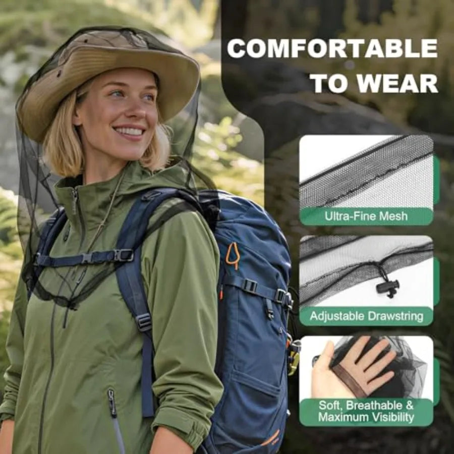 2 Pack Premium Mosquito Head Nets