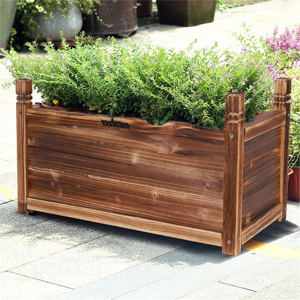 Wooden Raised Flower Bed  Vegetable Planter
