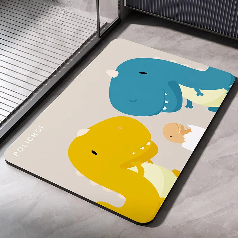 Diatomaceous Earth Bath Mat Various Designs– Quick-Dry Non-Slip Absorbent Rug