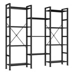 4-Tier Wide Display Bookshelf With Storage, Adjustable