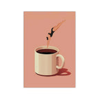 Retro Coffee Diving Poster Canvas Wall Art | Good Morning Coffee Print