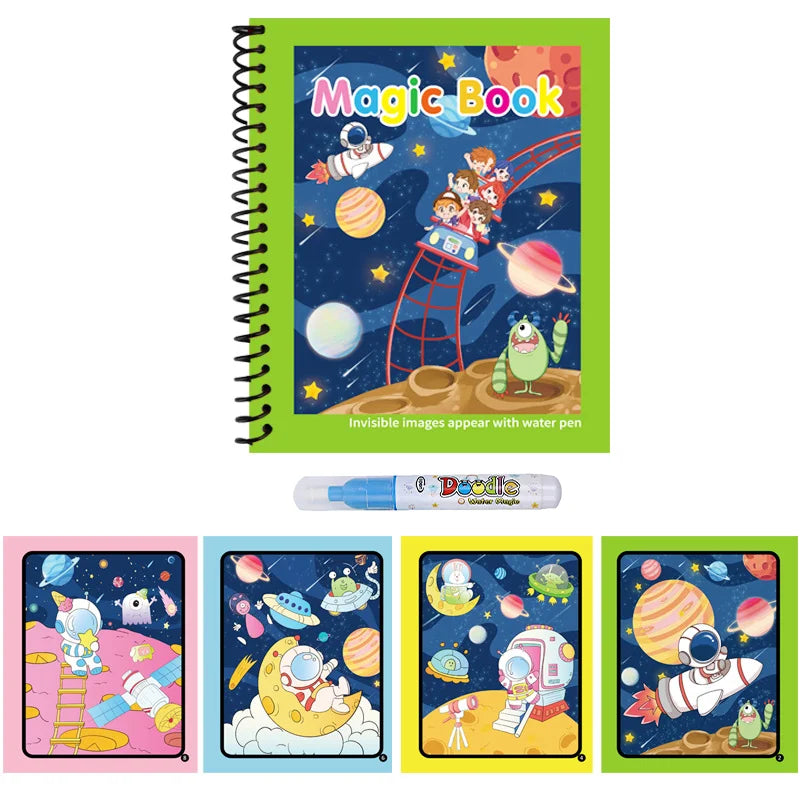 1pc Children's Reusable Water Drawing Book | Mess-Free Magic Coloring Pad