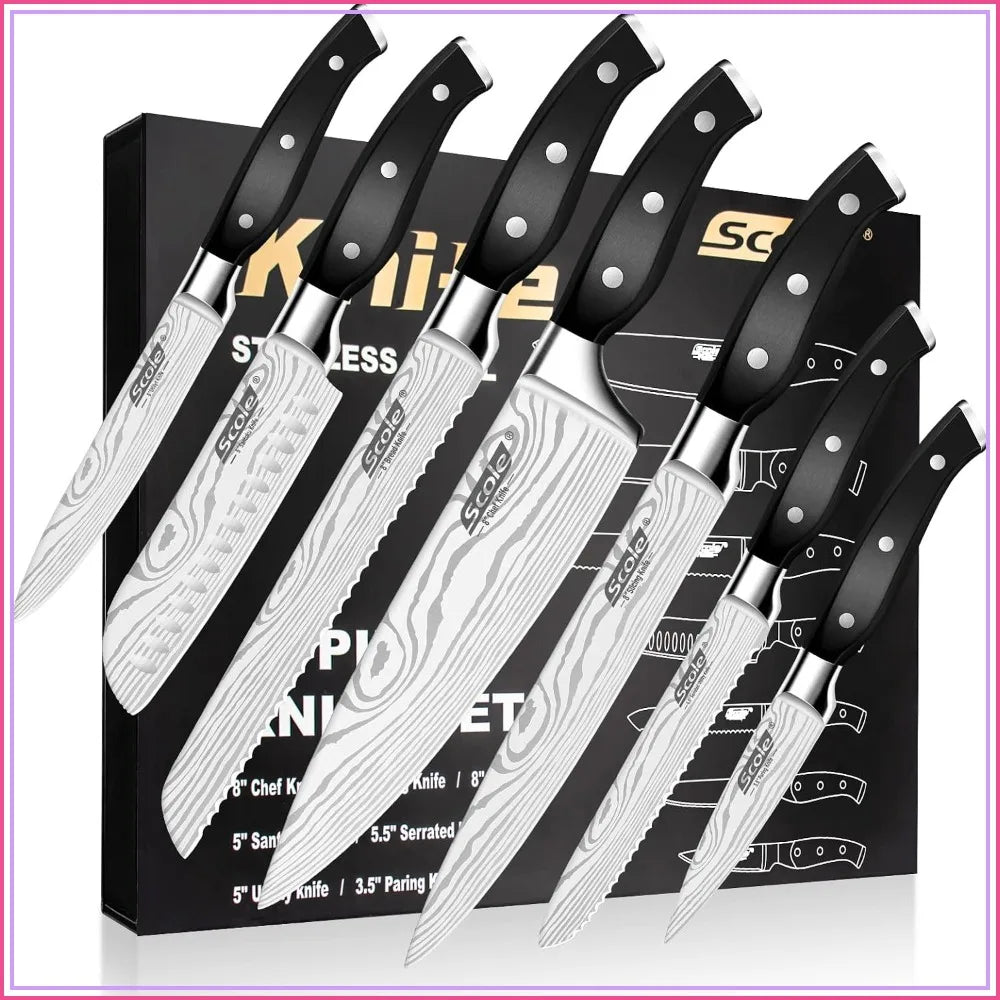 7-Piece Ultra Sharp German Chef Knife Set