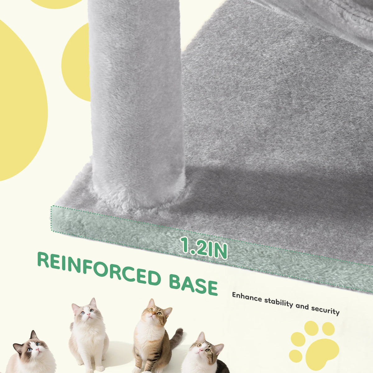 Multi-Cat Climbing Tower With Condo, Hammock, Scratch-Post
