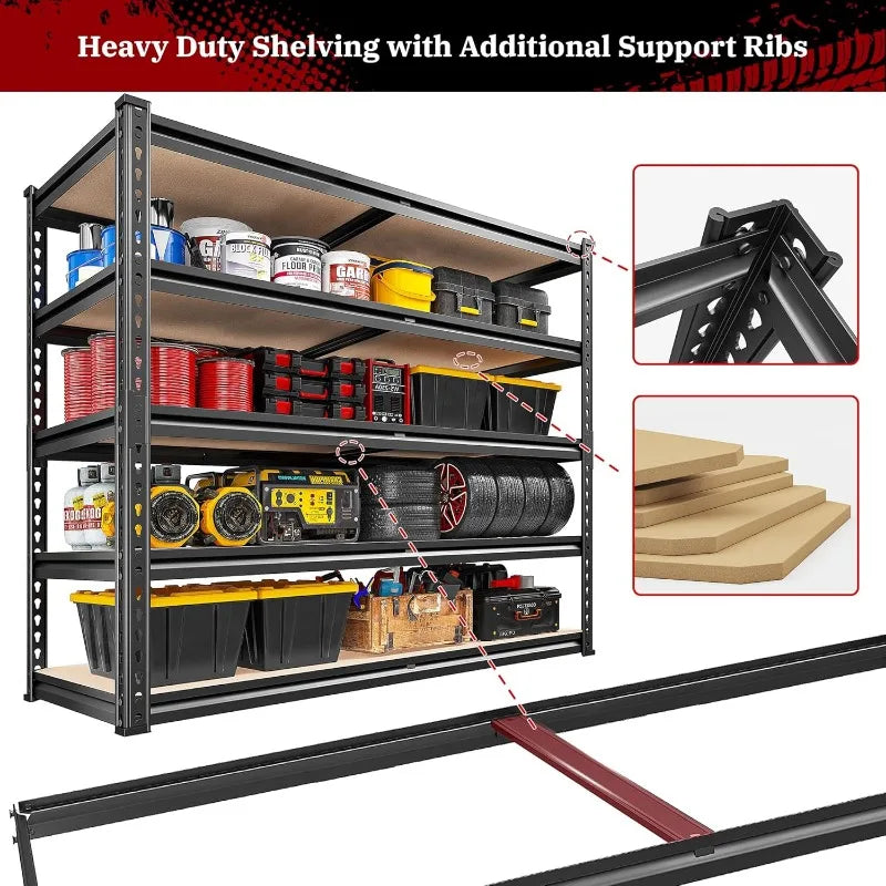 2500LBS Garage Heavy Duty Metal 5 Tier