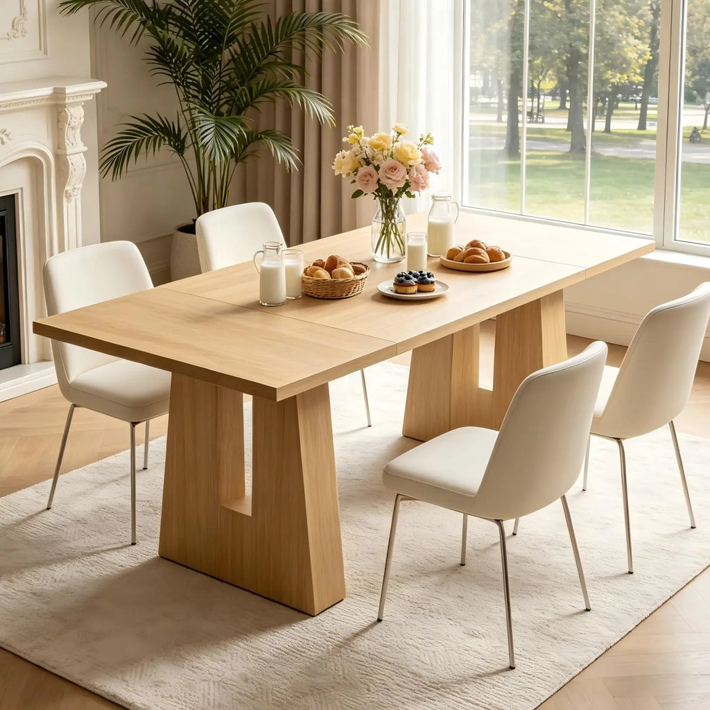 Mid Century Rectangular Dining Table, 4 Colors