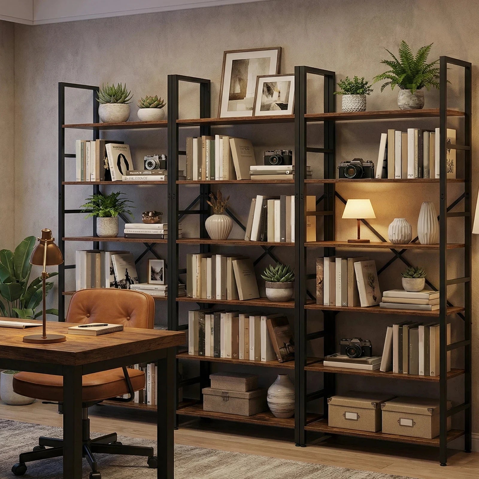 Book Shelf, 5 Tier Bookcase, Modern Bookshelf