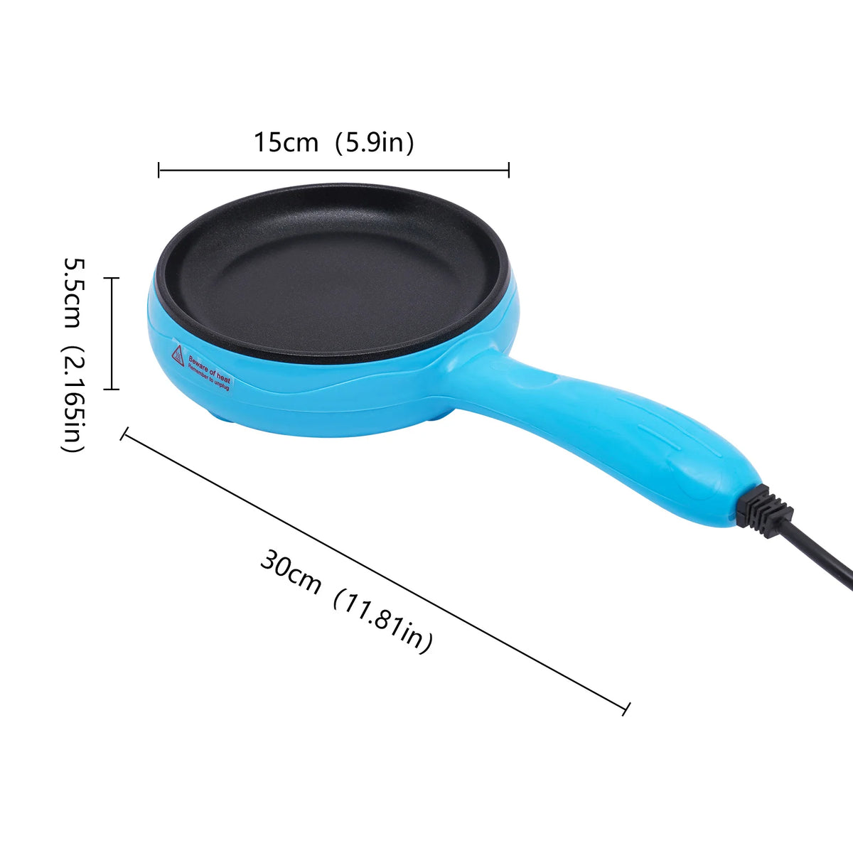 Portable Electric Skillet Non-Stick, Perfect for Apartments or Dorms