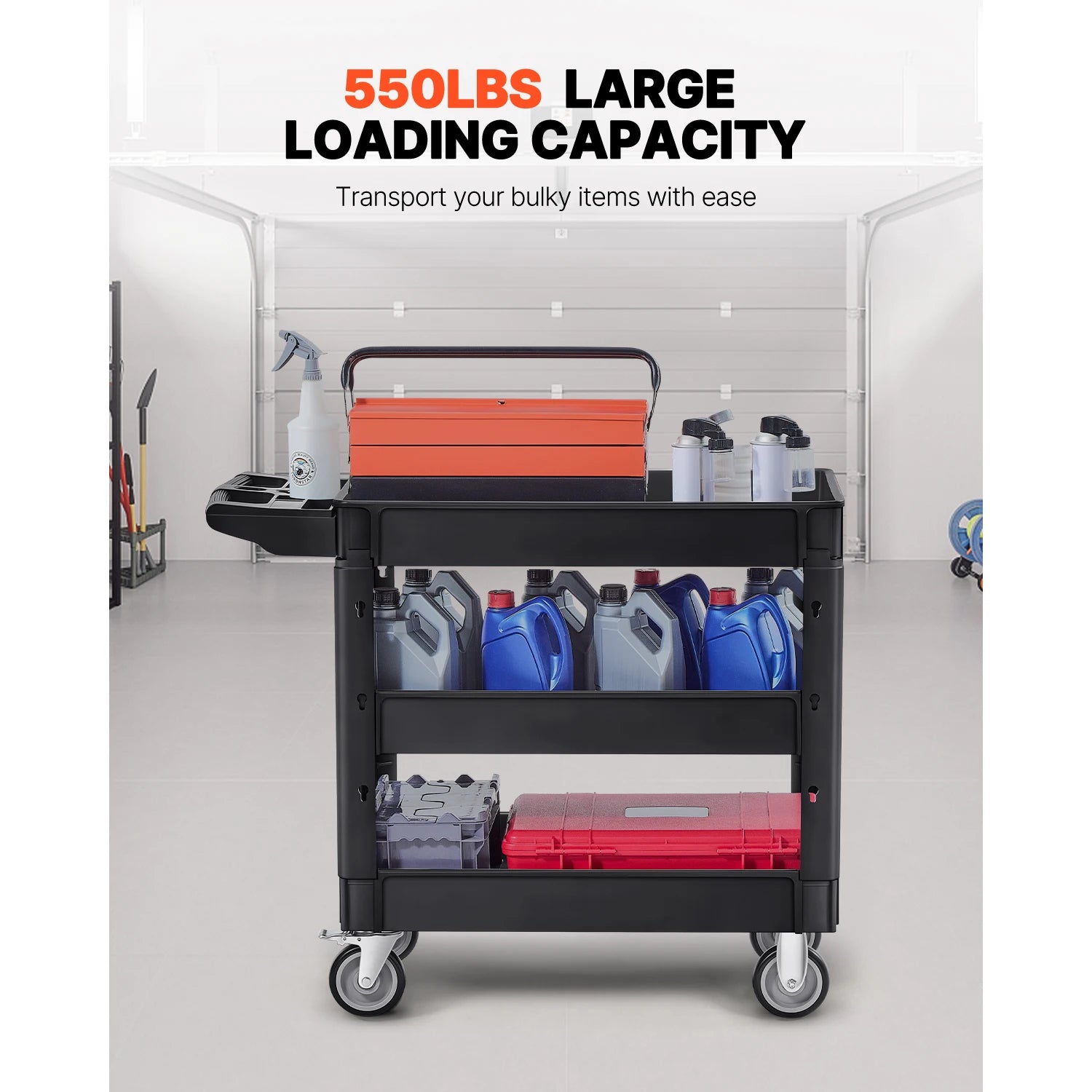 Utility Cart 360° Swivel Wheels 3 Sizes