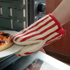 Polka Dot Heat Resistant Oven Mitts | Japanese Style Microwave Safe Kitchen Gloves