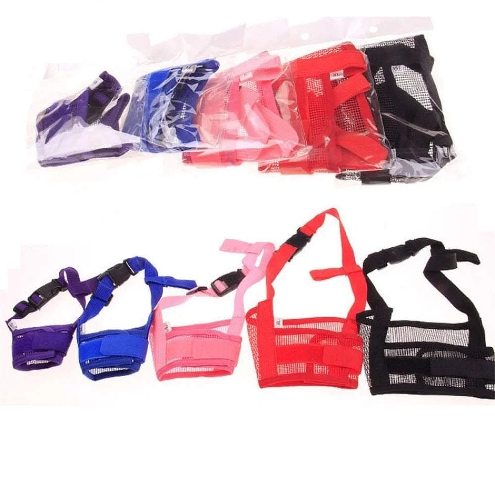 Adjustable, Breathable, Anti-Barking Mesh Dog Muzzle for Small and Large Dogs