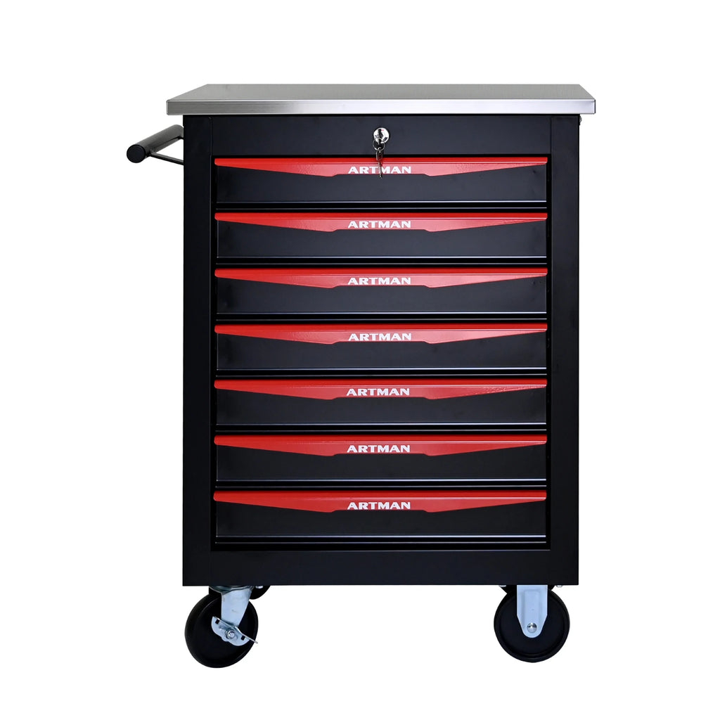 7 Drawer Rolling Tool Box Heavy-Duty Steel