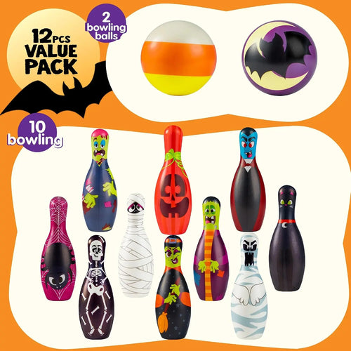 12 pcs Halloween Foam Bowling Set for Kids