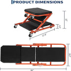 2-in-1 Foldable Garage Creeper Shop Seat