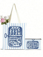 Reusable Tote Bag And Cosmetic Pouch Set