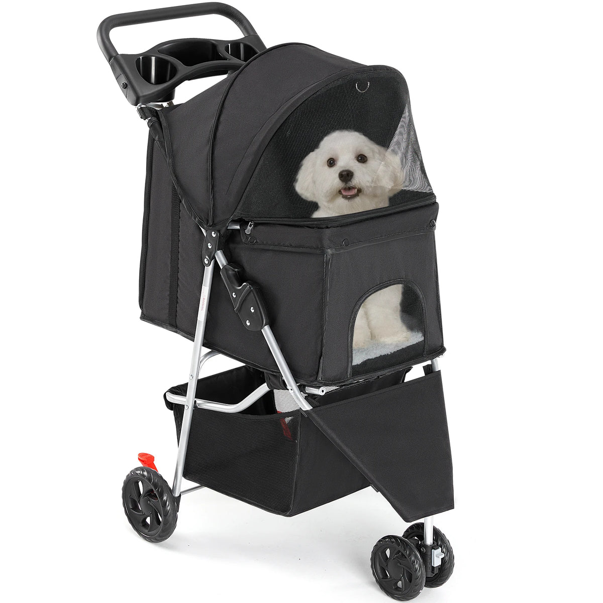 Foldable Pet Stroller For Dogs & Cats