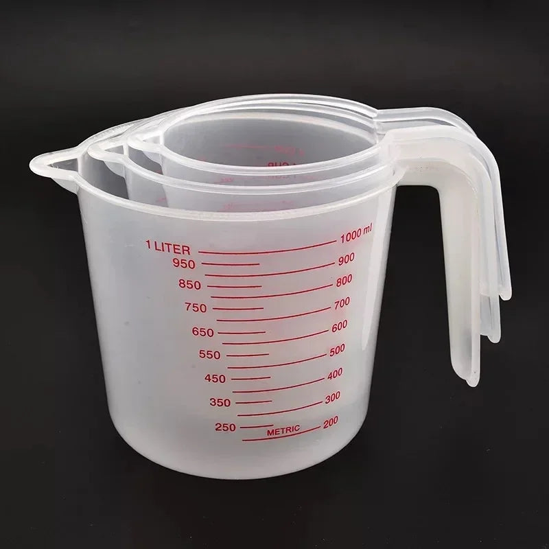 3pcs Plastic Liquid Measuring Cups Set | 250/500/1000ml