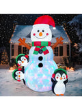 Snowman & Penguin Inflatable Decoration W/ LEDs