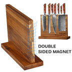 Double-sided Wooden Magnetic Knife Block Holder Rack