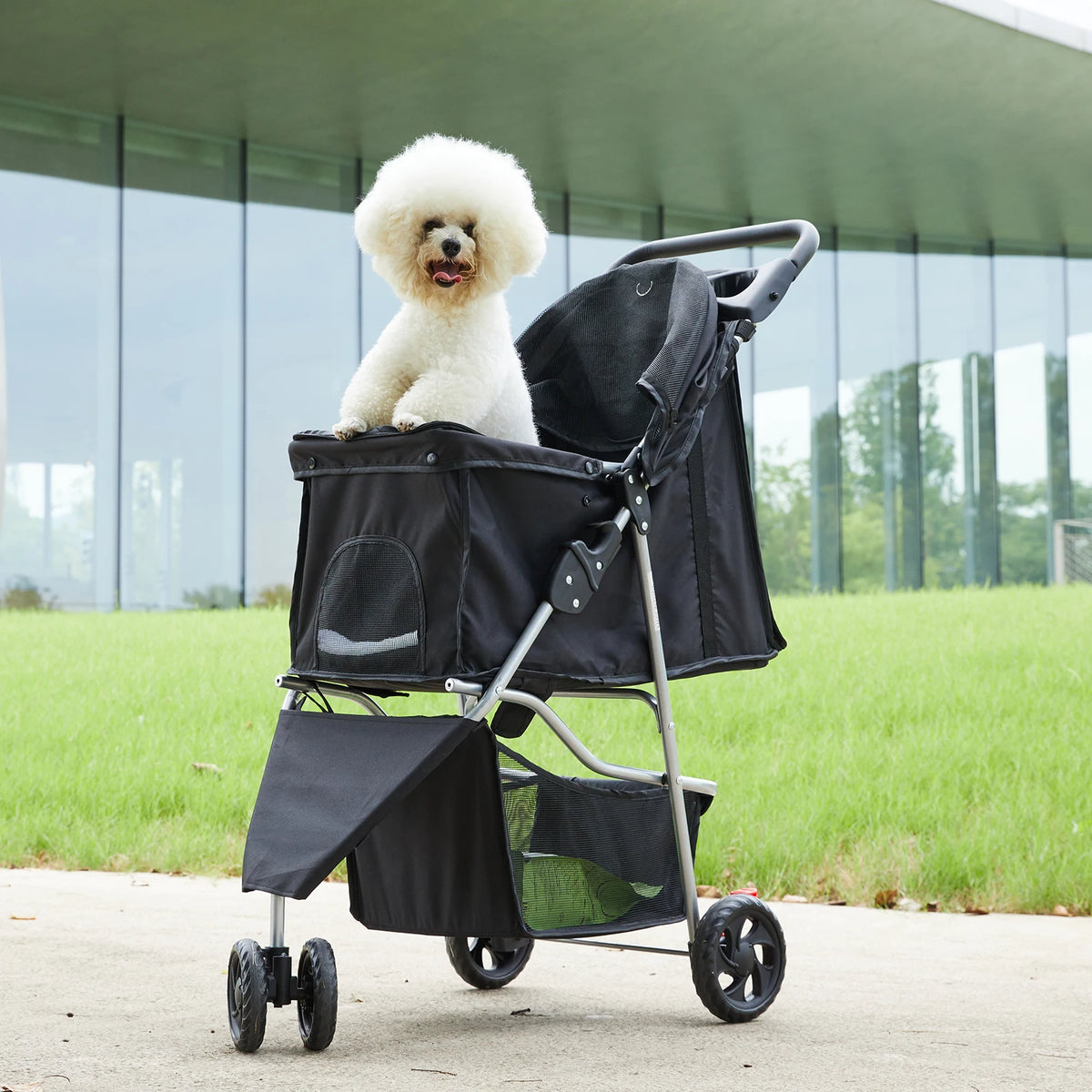 Foldable Pet Stroller For Dogs & Cats