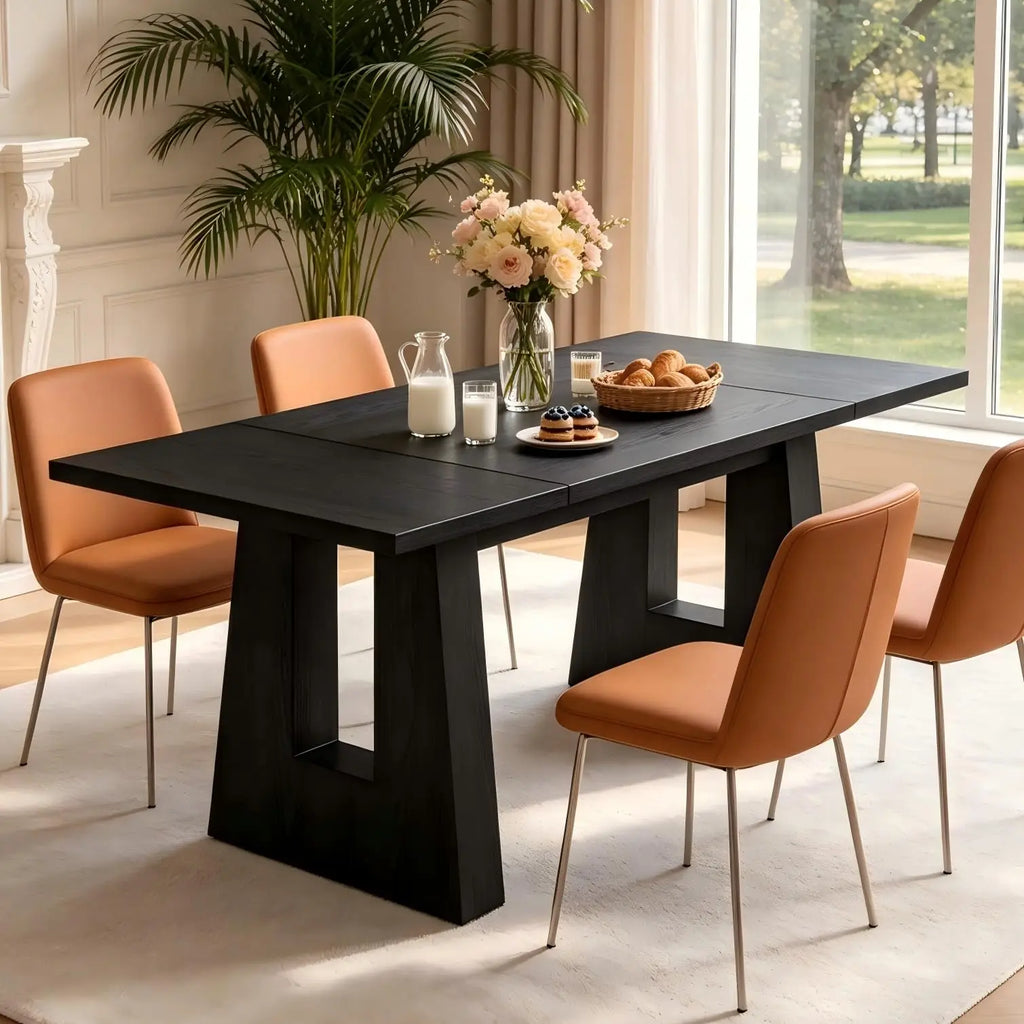 Mid Century Rectangular Dining Table, 4 Colors