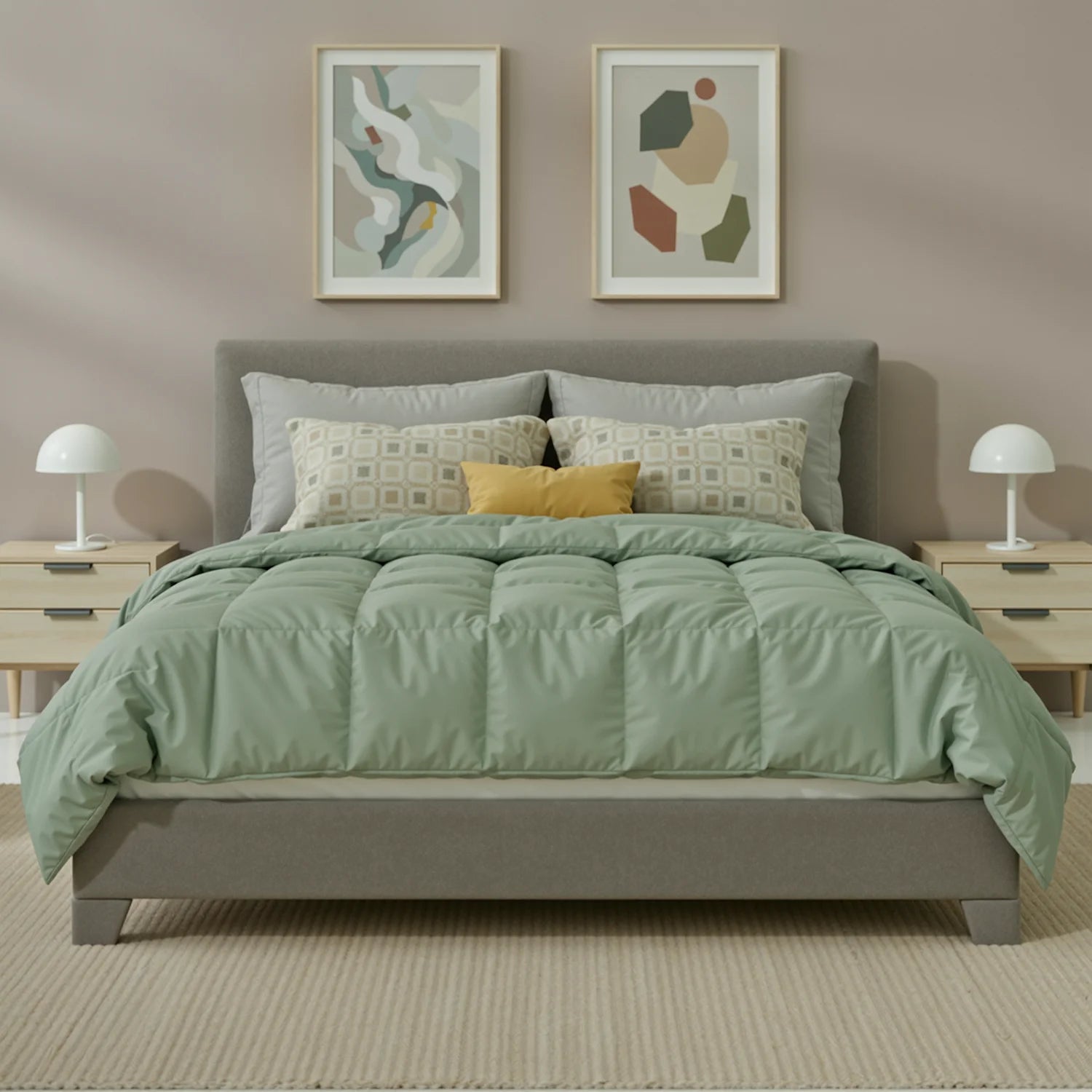 HOOMIC Full/Queen/King Upholstered Platform Bed Frame